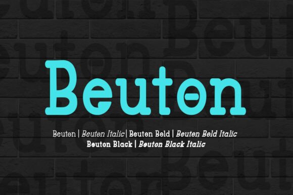 Beuton: A Slab Serif Typeface for Bold Brand Identity