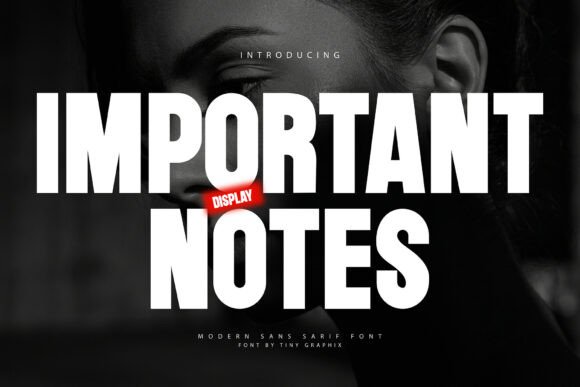 Important Notes: A Bold Modern Sans Serif Typeface for Digital Impact