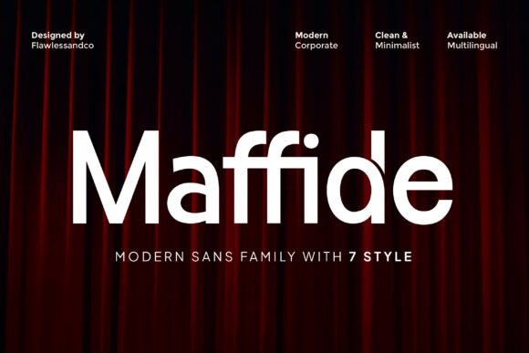 Maffide: The Modern Sans Serif Typeface for Clean Editorial Design