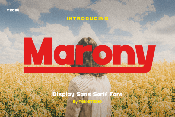 Marony: The Bold Sans Serif Font for Modern Brand Identity