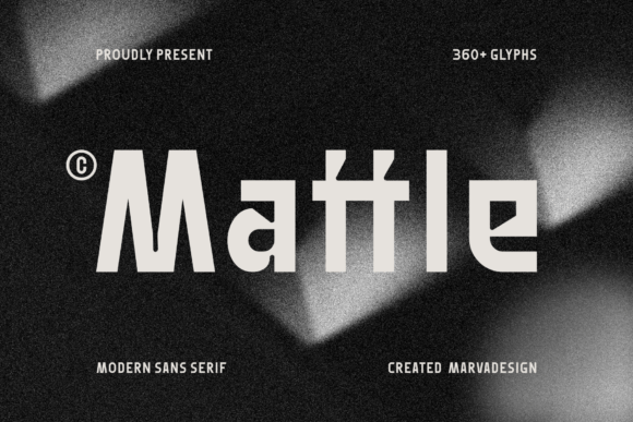 Mattle: A Modern Sans Serif Typeface for Editorial Design