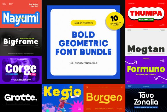 Upgrade Your Brand with the Bold Geometric Bundle Typeface
